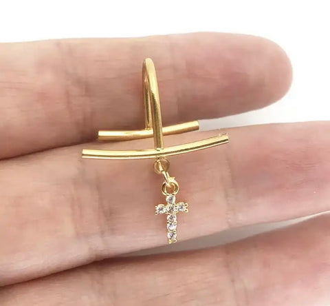 Face jewels Orecchino per labbro
Croce crystal  Labret clip non serve
avere il buco due varianti colore