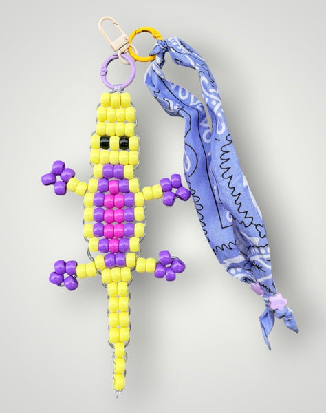 Pimp your bag Colors keychain coccodrillo  portafortuna  pony Beads Vari utilizzi e vari colori