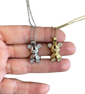 Collana teddy bear orsacchiotto crystal
