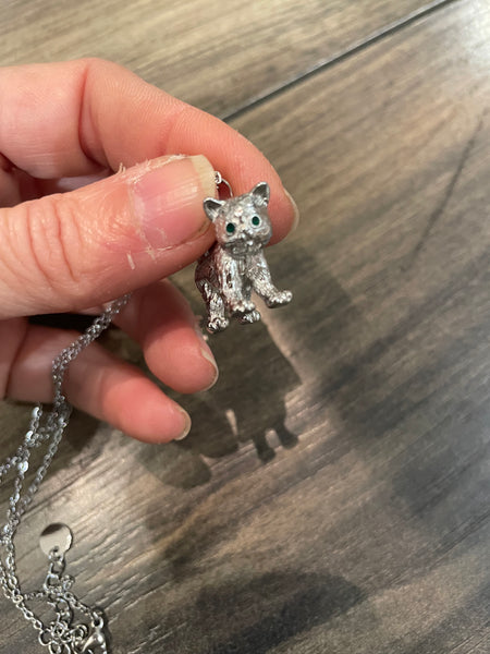 Collana gattino 3d due varianti colore