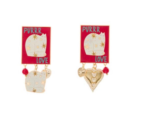 Coppia orecchini Principessa Glam Poppy cat
