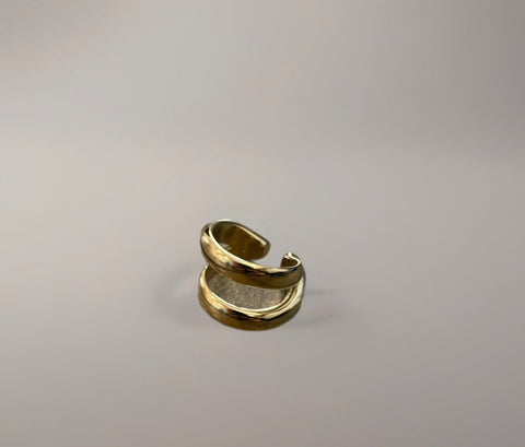 Luana earcuff doppio anello liscio  due varianti colore