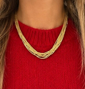Collana Michelle multifili Mini snake due varianti colore
