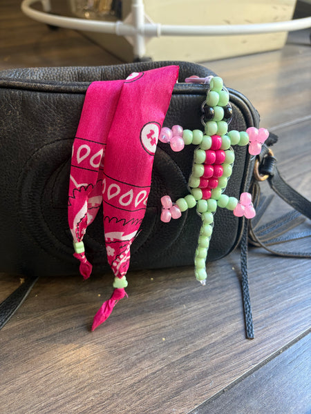 Pimp your bag Colors keychain geco   portafortuna  pony Beads Vari utilizzi e vari colori
