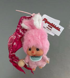Pimp your Bag chimutan il coniglio amico di Monchichi rosa babol