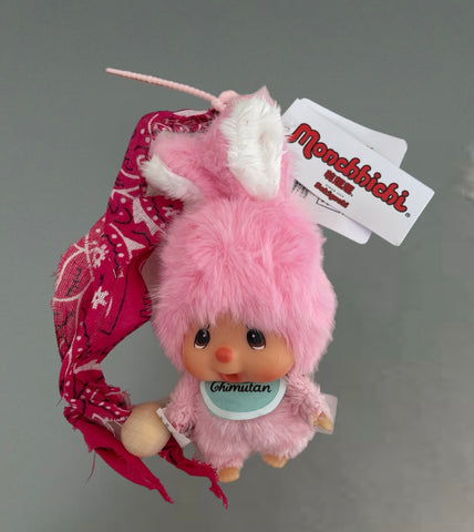 Pimp your Bag chimutan il coniglio amico di Monchichi rosa babol