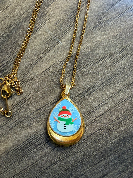 Collana Little Italy Christmas edition Natale Pupazzo di neve