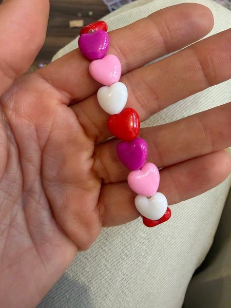 Bracciale colors Beads giro cuori small effetto lucido colori strong