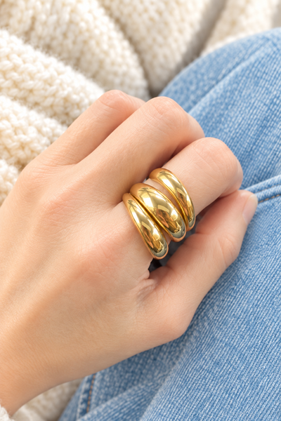 Anello Simona effetto triplo