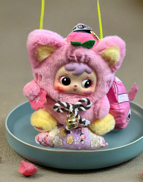 Pimp your bag Samuel serie "Eight Directions of Wealth Cat" I fiori di pesco brillano intensamente