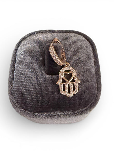 Mono orecchino Khamsa manina di Fatima