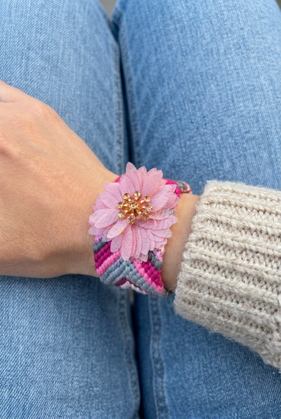 Bracciale friendship fiore e cristallo Limited Edition