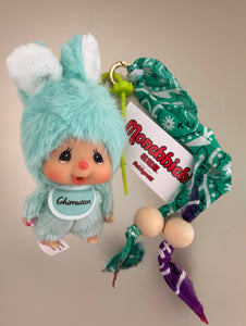 Pimp your Bag chimutan il coniglio amico di Monchichi verde acqua
