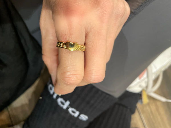 Anello Mini groumette e cuore due varianti colore