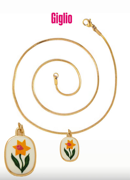Collana Love Little Italy retro’ Flower vari disegni