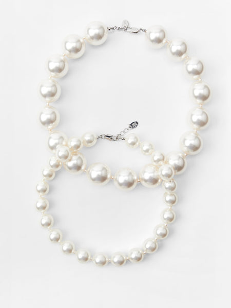 Collana Shirley doppia perle maxi medium e large