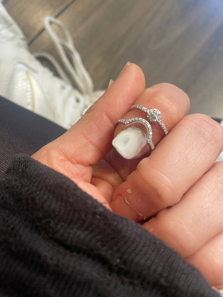 Anello Melory per unghia crystal e punto luce tondo  due varianti colore