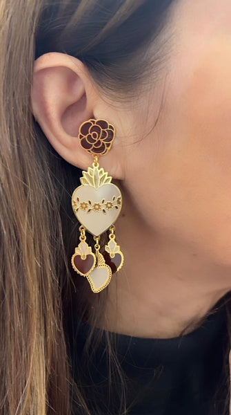 Coppia orecchini principessa Glam Cuore Sacro Saint Julie