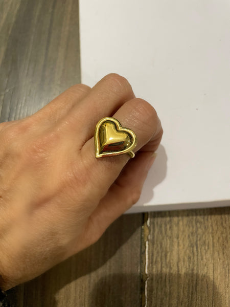 Anello regolabile cuore puff