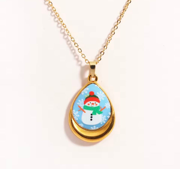 Collana Little Italy Christmas edition Natale Pupazzo di neve