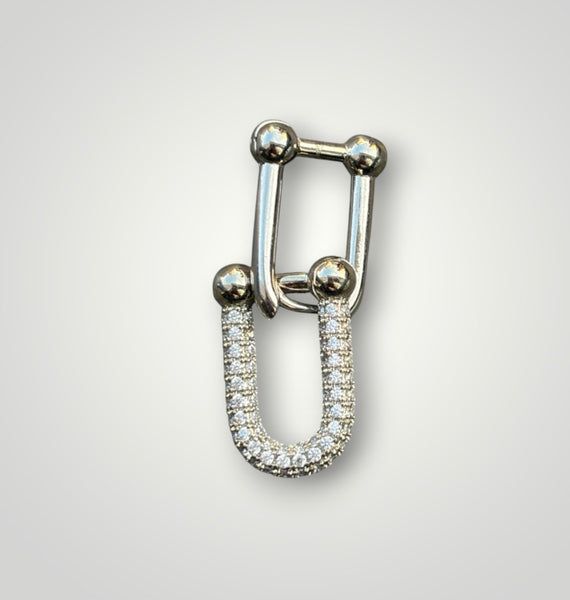 Mono orecchino catena  Chain diamantata