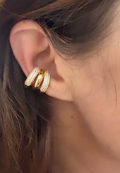 Earcuff Isla Bonita Crystal tre anelli due varianti colore