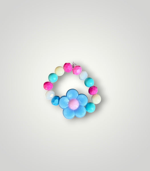 Anello colors con fiorellino  vari colori