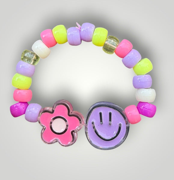Bracciaie Colors pony Beads Smile  e fiore  vari colori