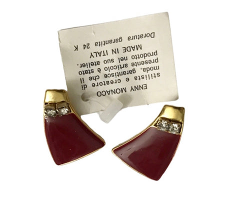 Coppia orecchini Enny Monaco vintage anni ‘70 con clip