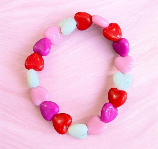 Bracciale colors Beads giro cuori small effetto lucido colori strong