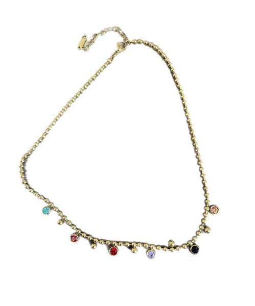 Collana girocollo multi cristal Rainbow
