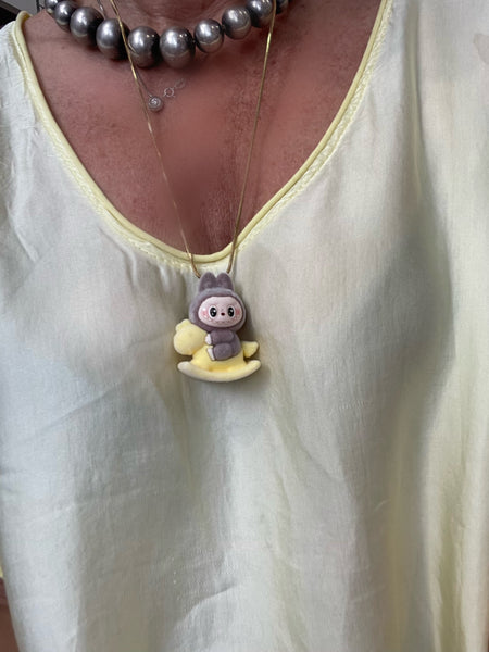 Collana Labubu cavalluccio a dondolo vari colori