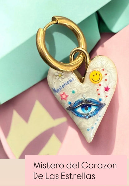 Mono orecchino Tatoo mistero del Corazon vari disegni cerchietto più spesso