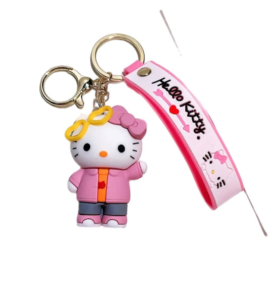 Pimp your Bag Keychain charm per borsa e portachiavi hallo kitty sunglasses