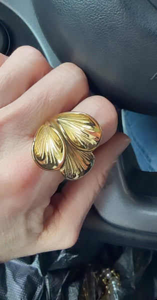 Anello Vanessa foglie due varianti colore