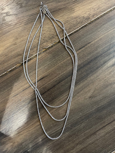 Collana Matilda tripla diamantata due varianti colore