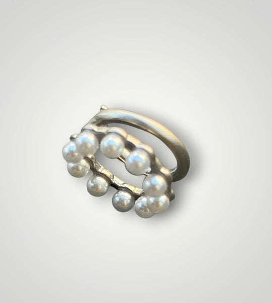 Mono earcuff  cerchio giro perle piccolo