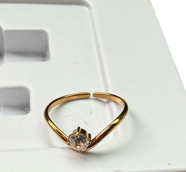 Mini anello Anna  punto luce due varianti colore