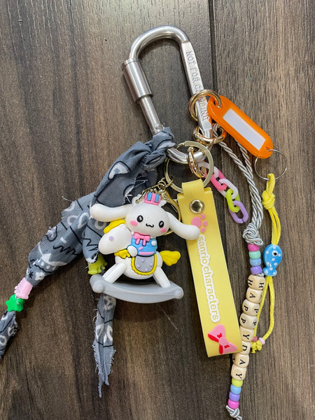 Pimp your Bag Keychain charm per borsa e portachiavi Cinnamorol cavalluccio a dondolo