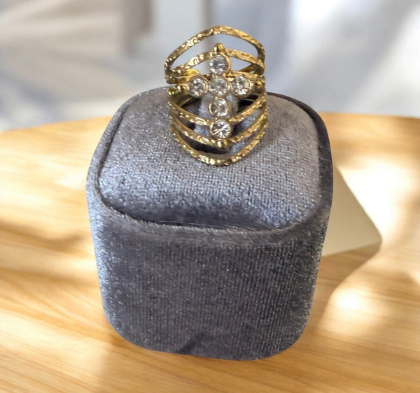 Anello regolabile Patrasso croce crystal