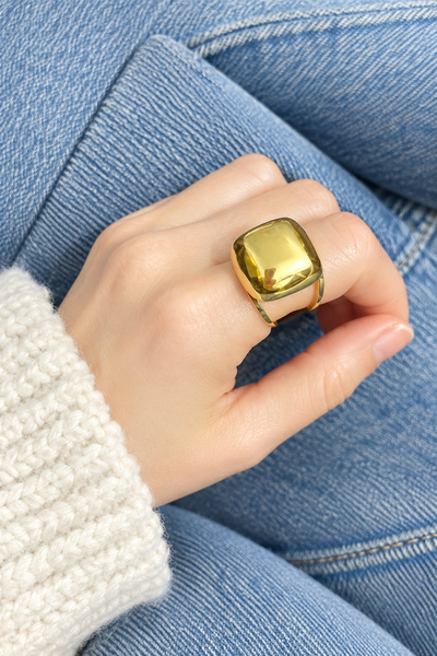 Anello regolabile quadrato puff