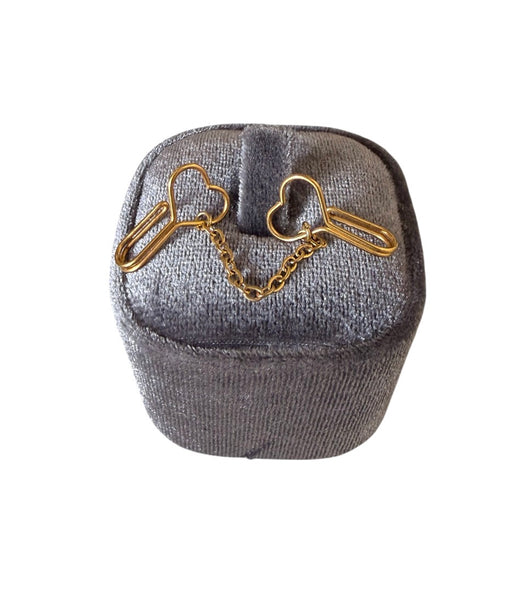 Orecchino per il naso clip Shaper bridge face jewels cuori e catenina vari colori