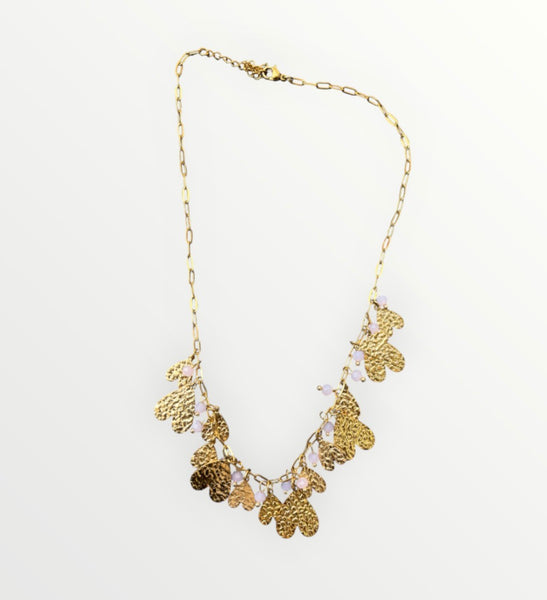 Collana gitana cuori e crystal vari colori