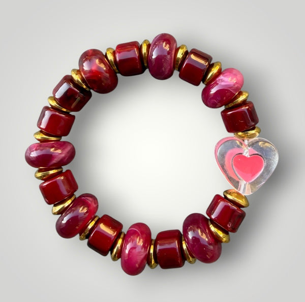 Bracciale Colors Corazon burgundy