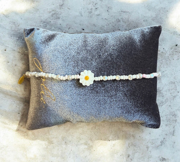Bracciale perline e Margherita vari colori