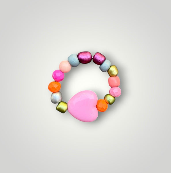 Anello colors con cuore vari colori