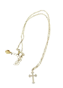 Collana Croce piccola pavettata due varianti colore