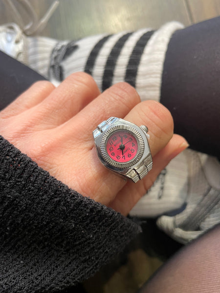 Anello orologio quadrata tondo interni colorato vari colori