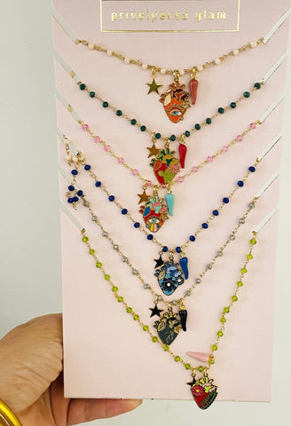Collana principessa glam remedios corazon cuore anatomico vari colori