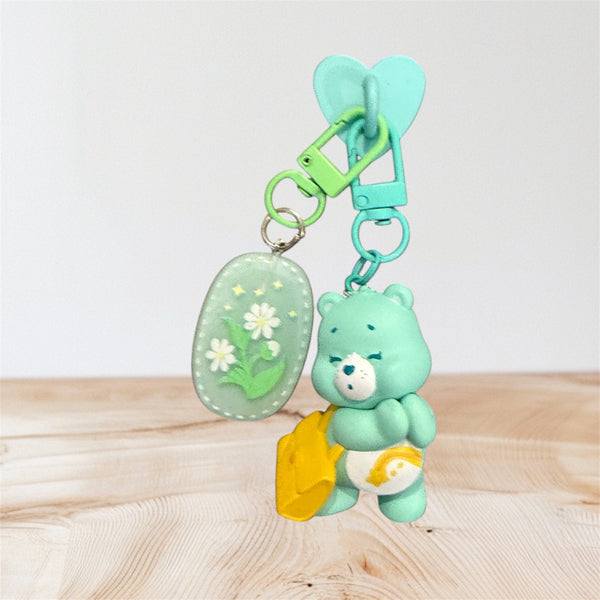 Pimp your phone  orsetto del cuore verde acqua con borsetta